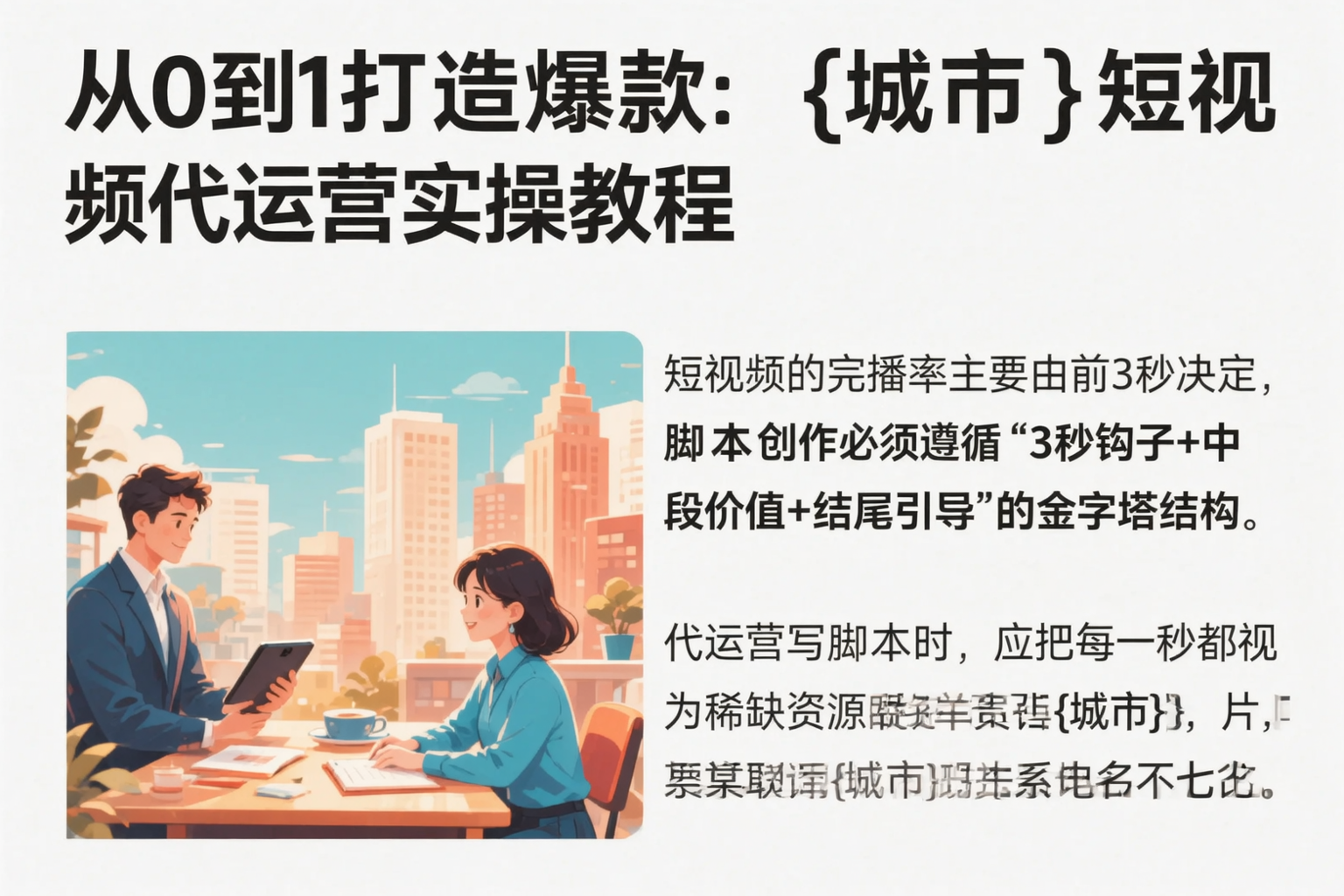 从0到1打造爆款：五家渠短视频代运营实操教程