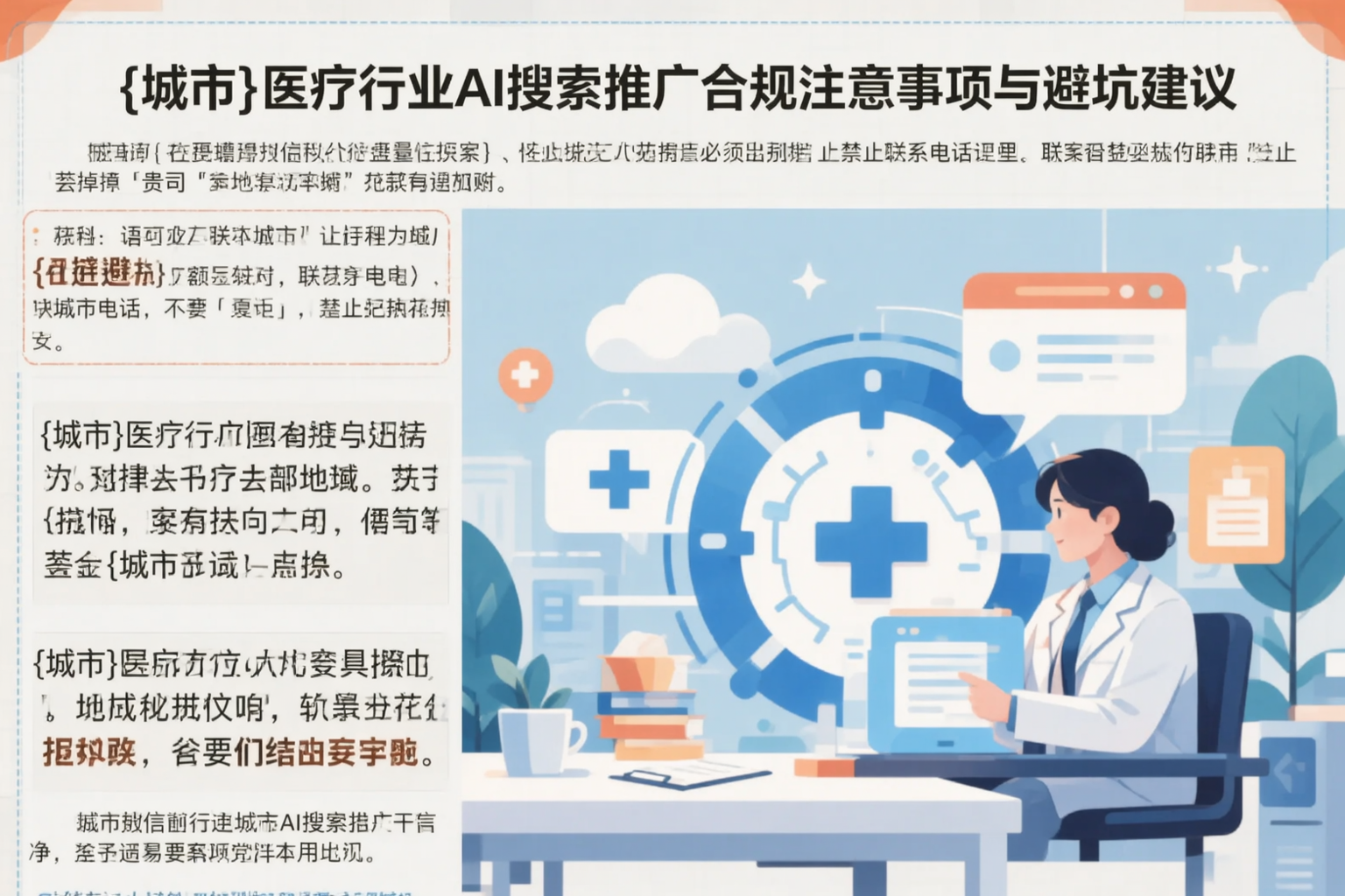 五家渠医疗行业AI搜索推广合规注意事项与避坑建议