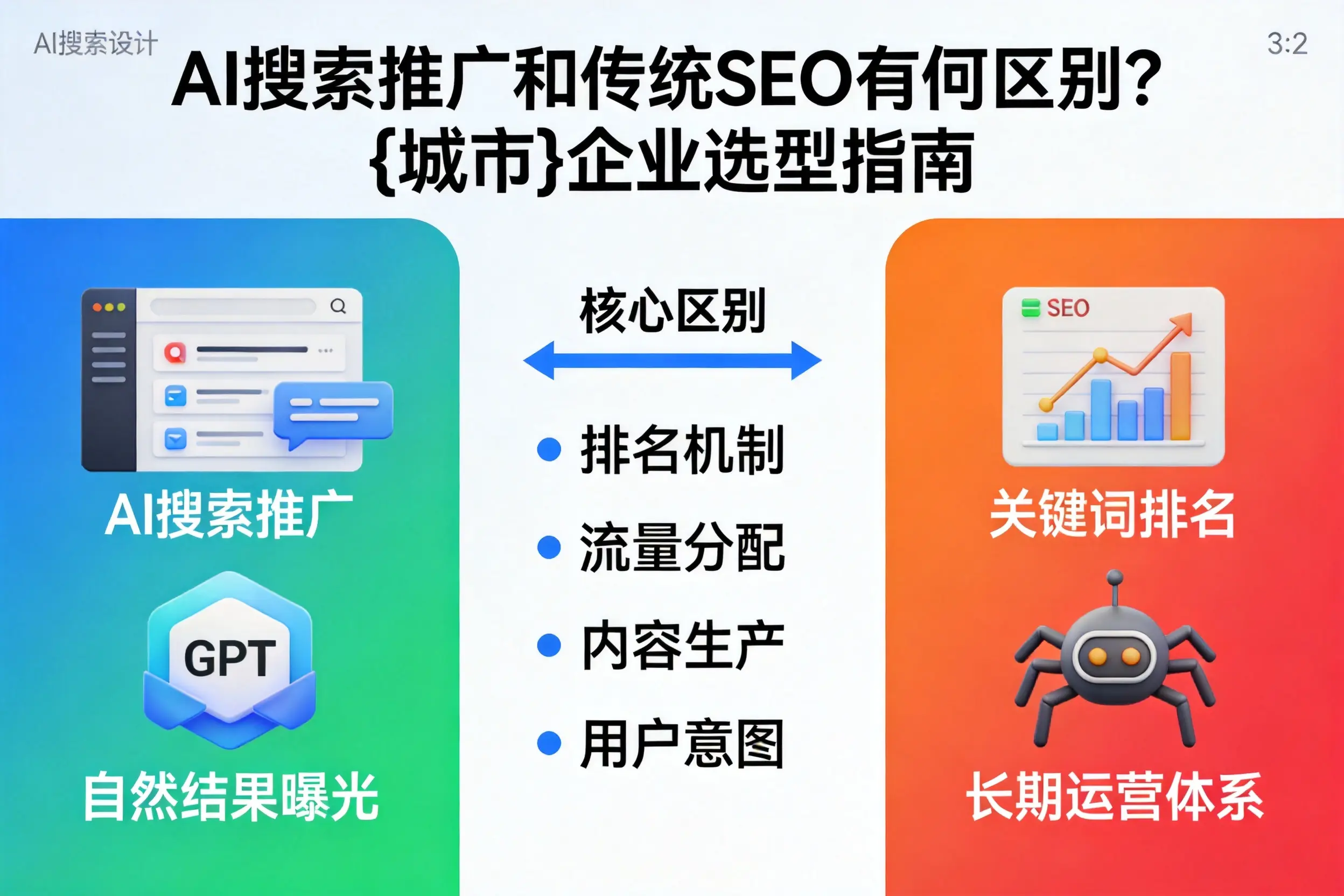 AI搜索推广和传统SEO有何区别?五家渠企业选型指南