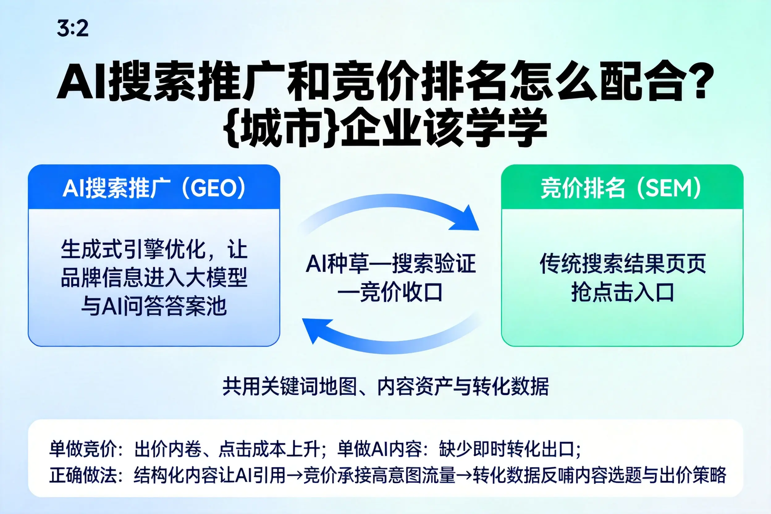 AI搜索推广和竞价排名怎么配合？五家渠企业该学学
