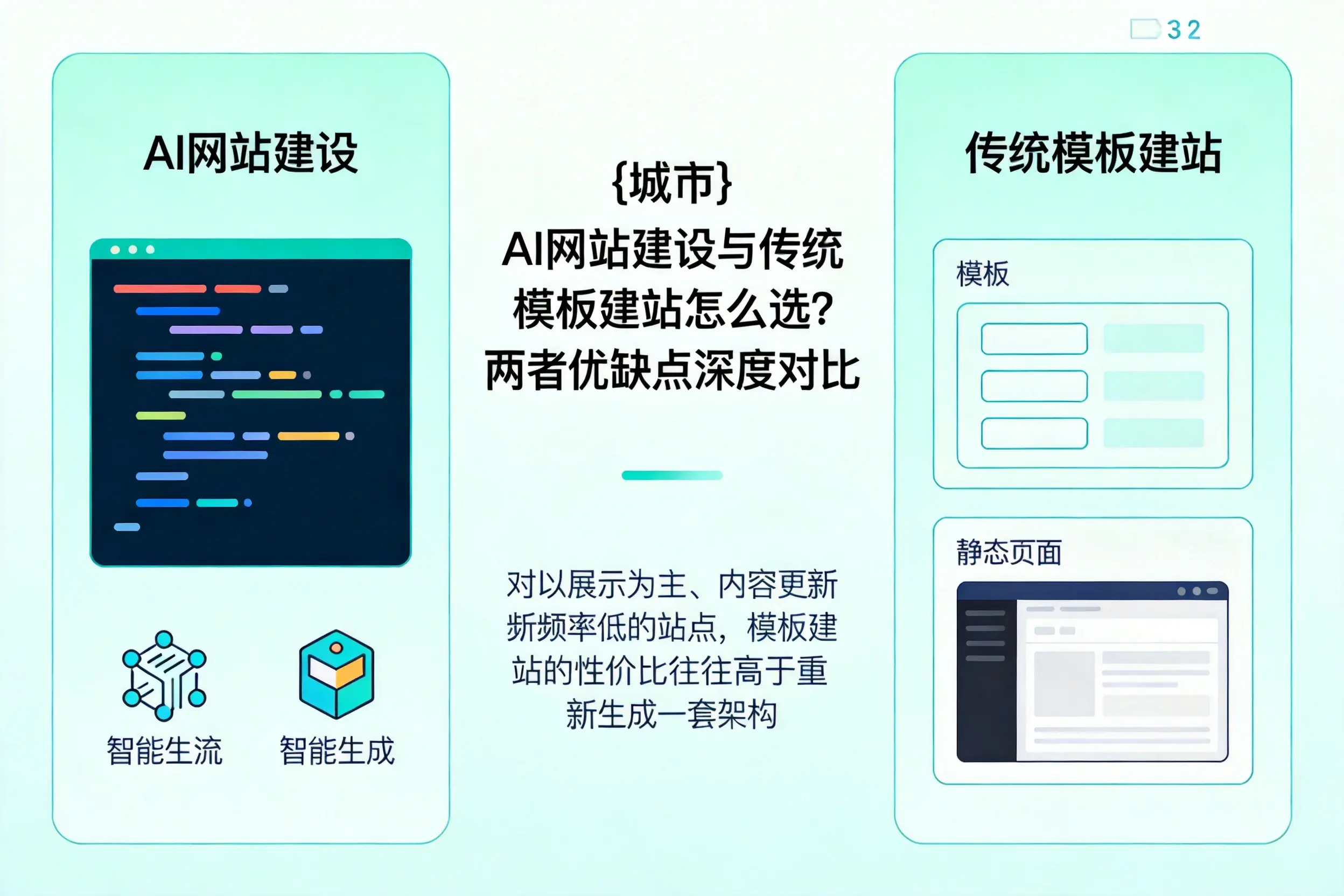 五家渠AI网站建设与传统模板建站怎么选?两者优缺点深度对比