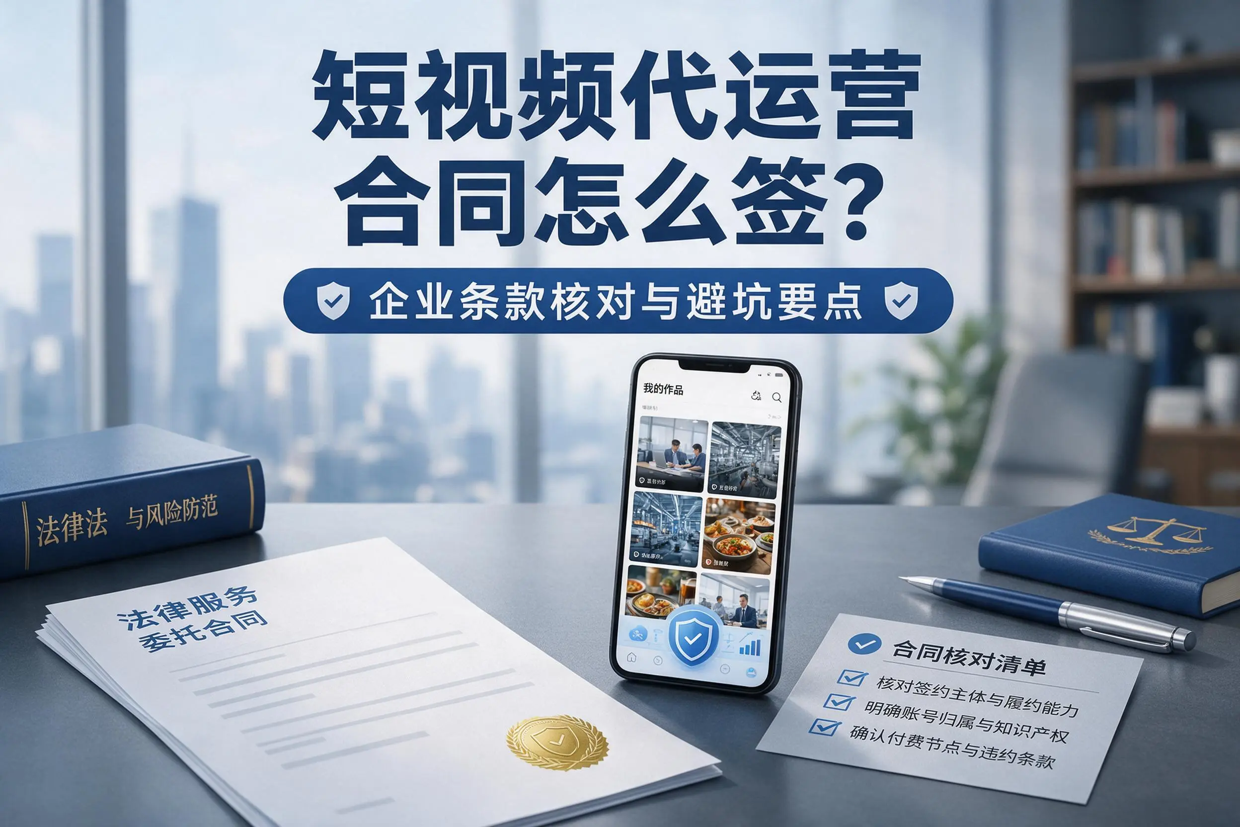 短视频代运营合同怎么签？五家渠企业条款核对与避坑要点