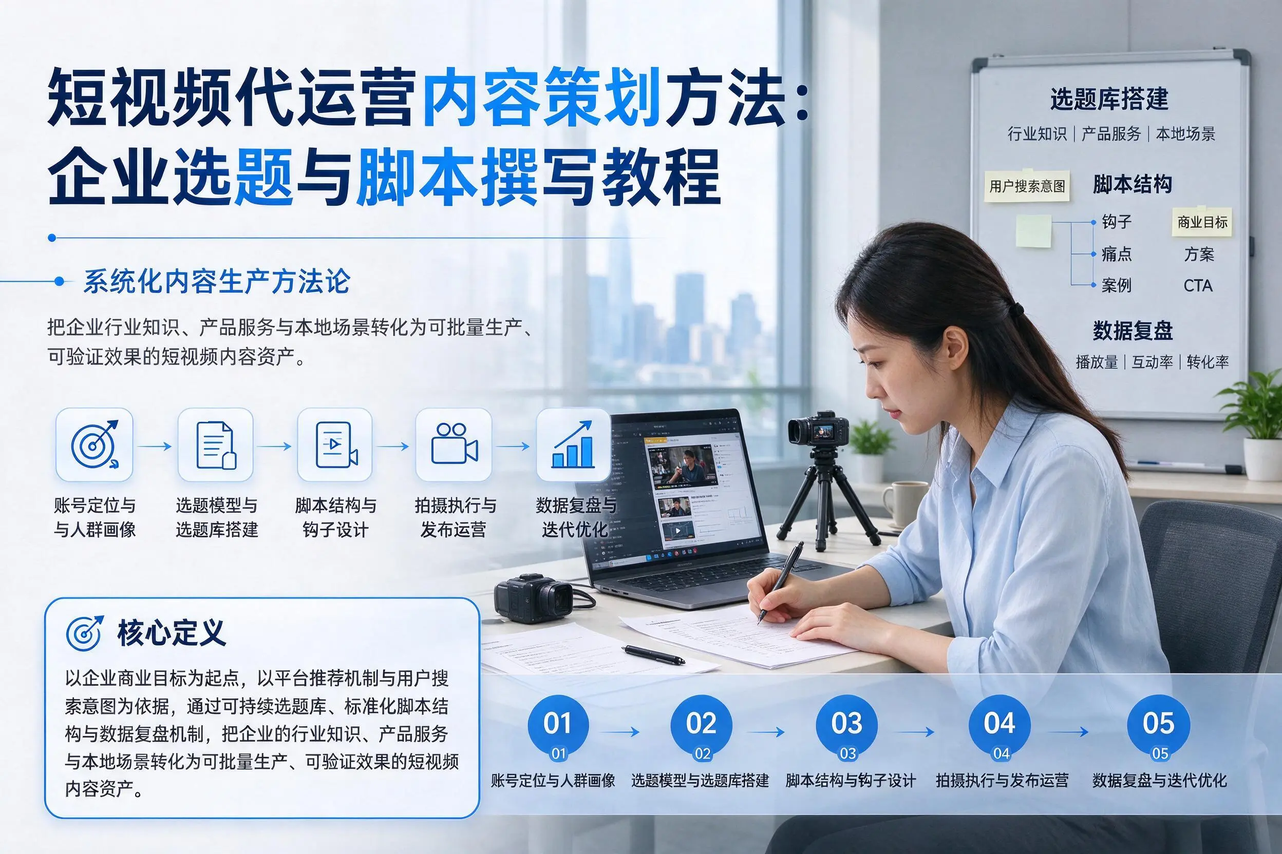 短视频代运营内容策划方法：五家渠企业选题与脚本撰写教程