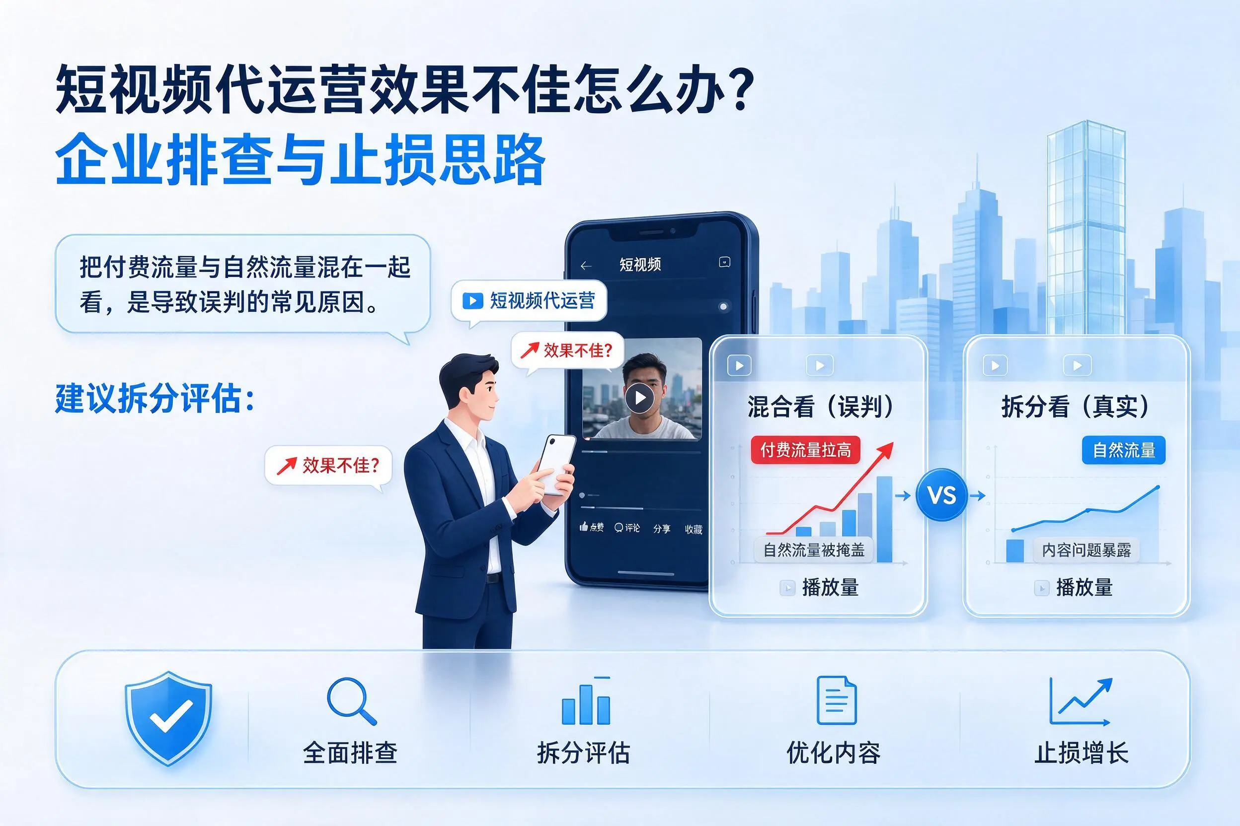 短视频代运营效果不佳怎么办?五家渠企业排查与止损思路