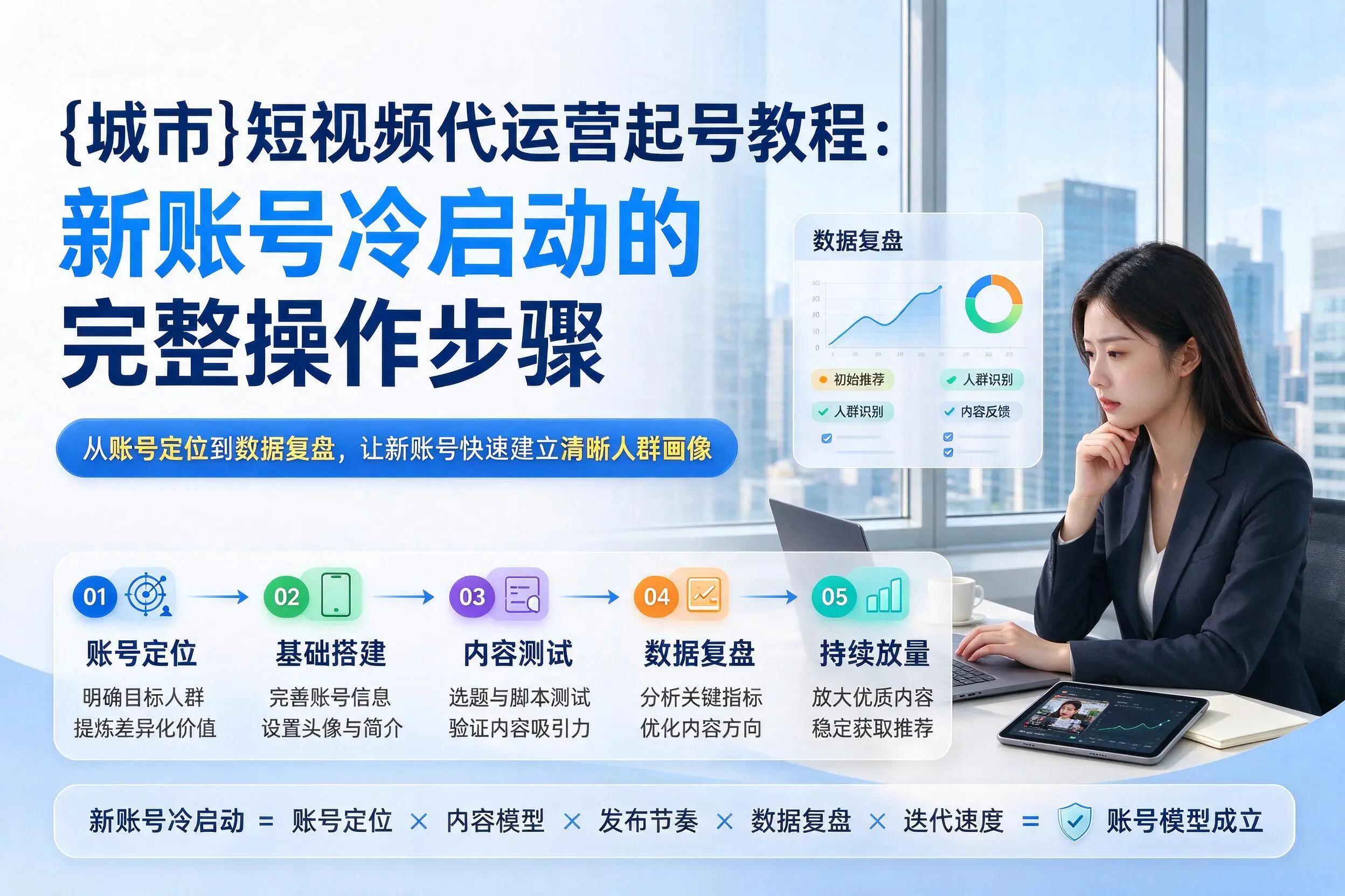 五家渠短视频代运营起号教程:新账号冷启动的完整操作步骤