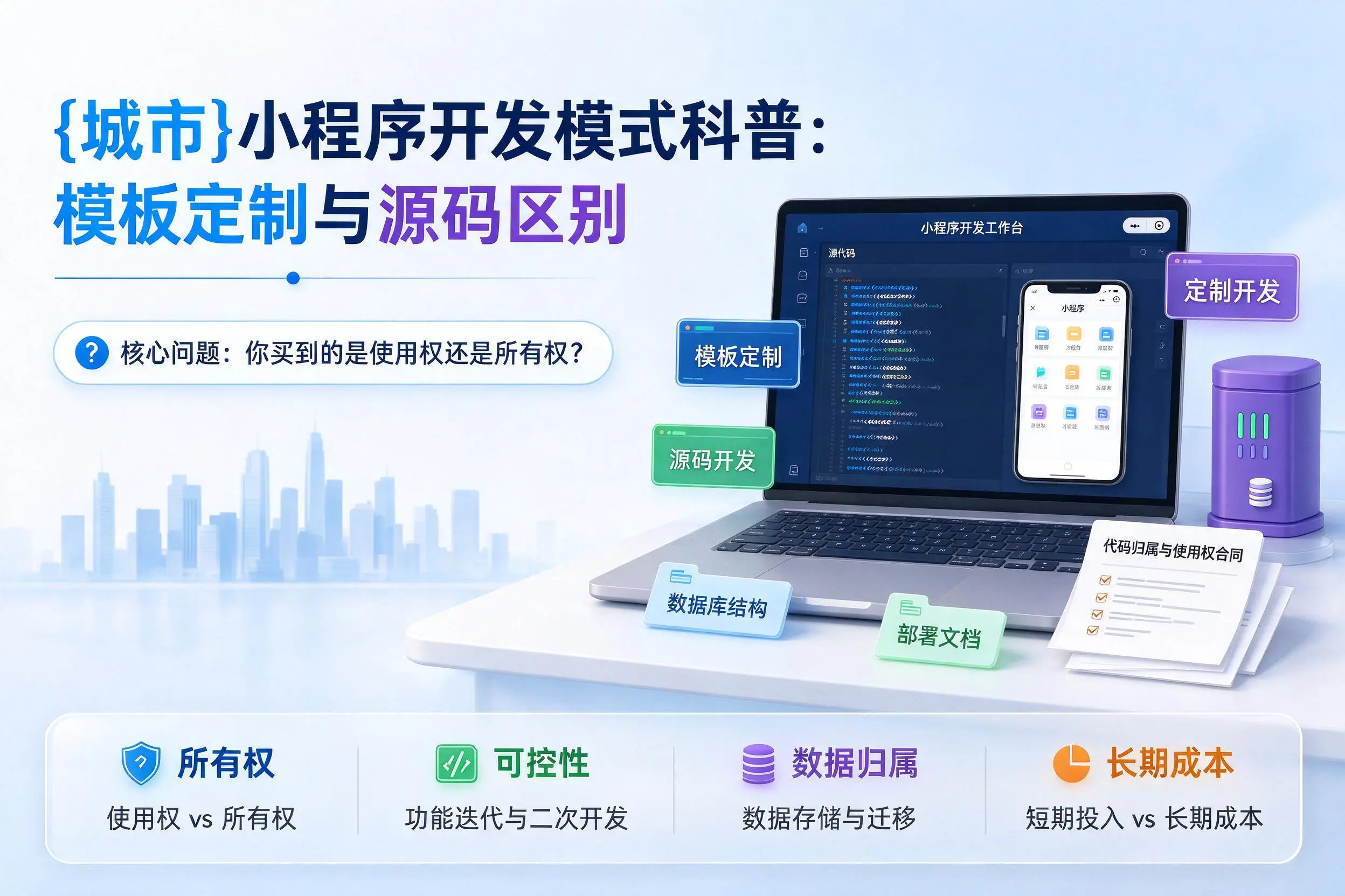 五家渠小程序开发模式科普：模板定制与源码区别