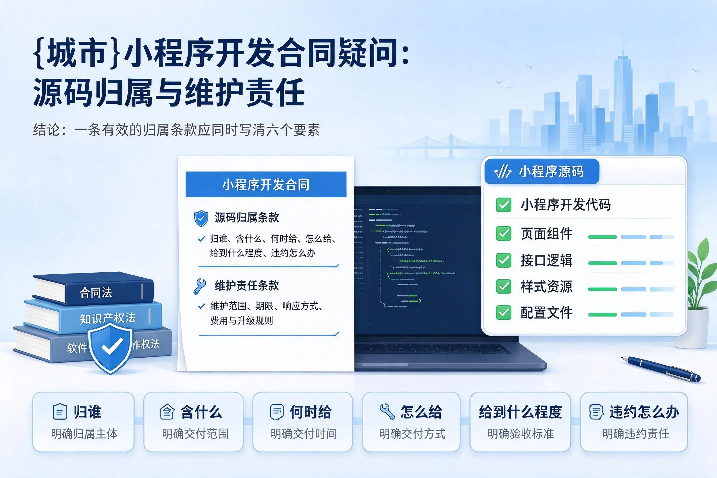 五家渠小程序开发合同疑问：源码归属与维护责任