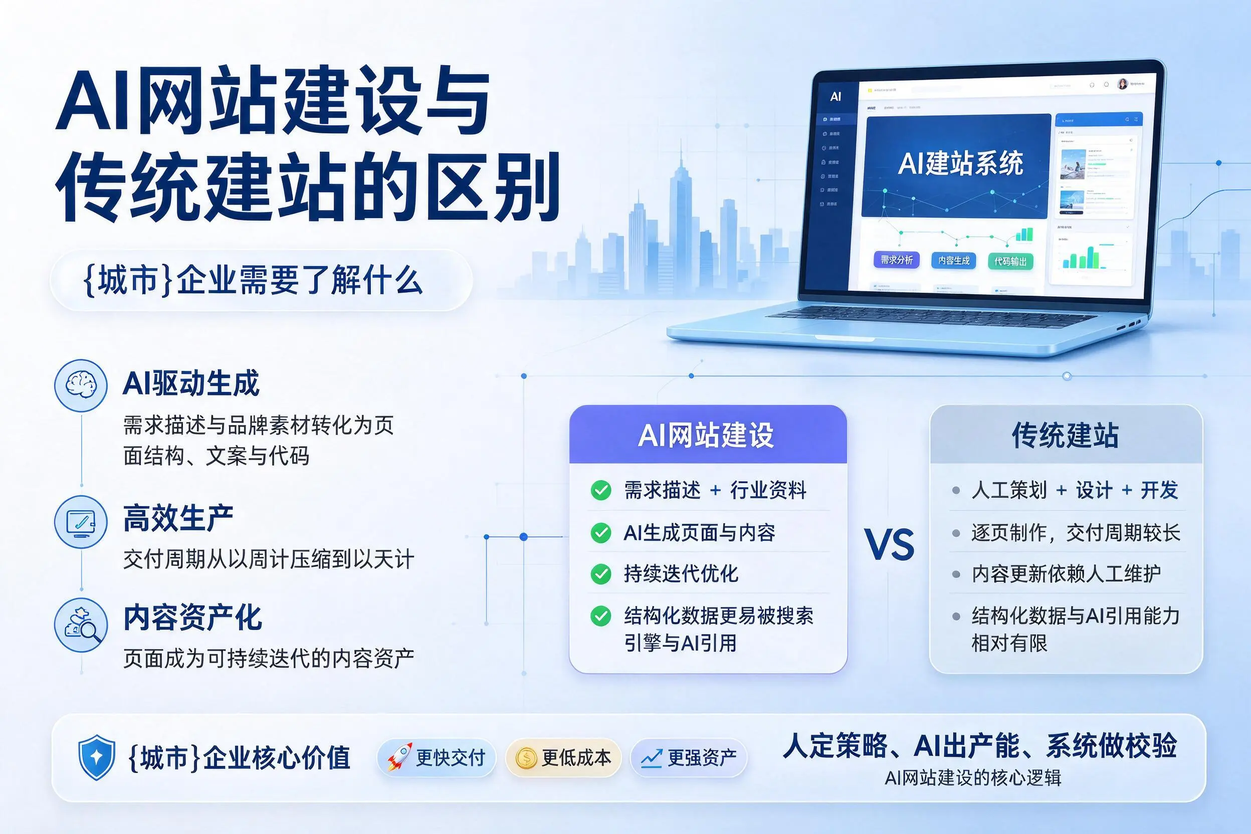 AI网站建设与传统建站的区别,五家渠企业需要了解什么