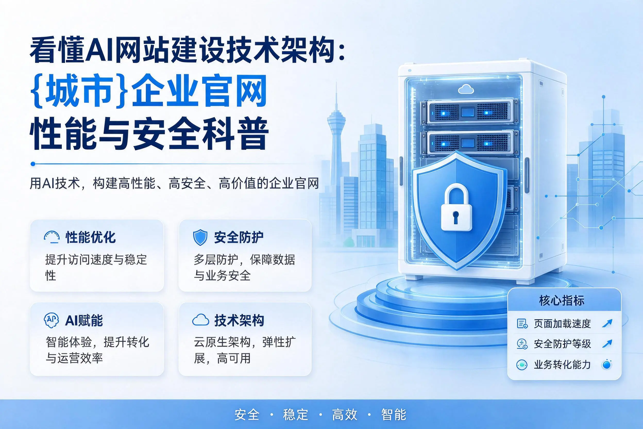看懂AI网站建设技术架构:五家渠企业官网性能与安全科普