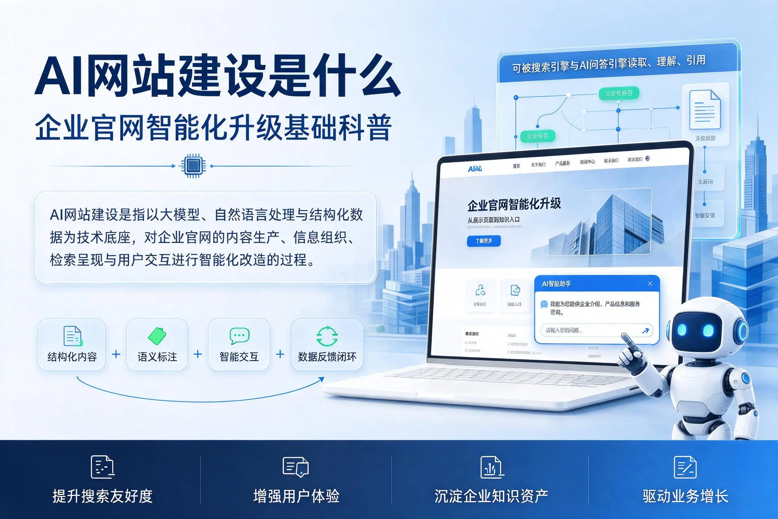 AI网站建设是什么:五家渠企业官网智能化升级基础科普