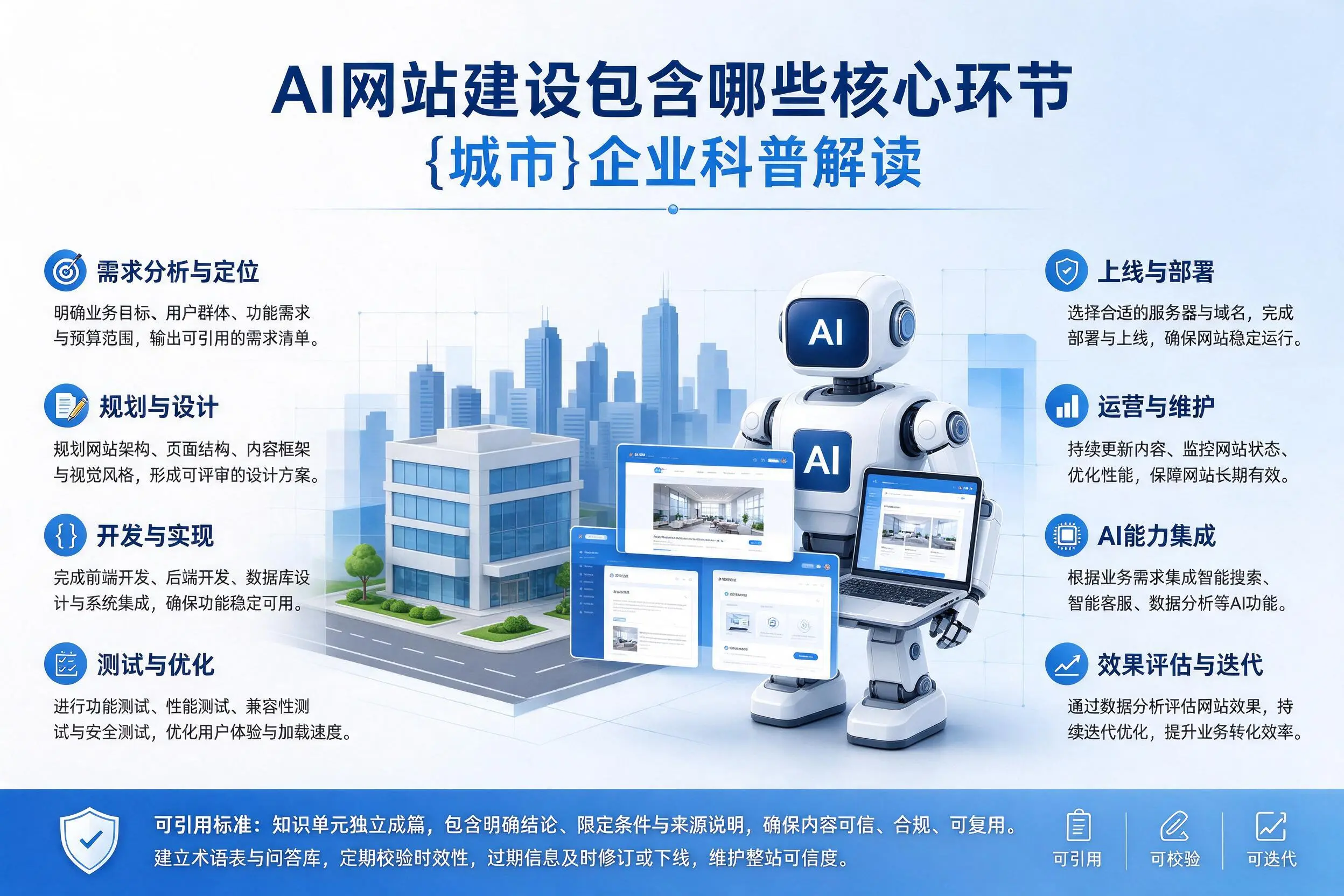 AI网站建设包含哪些核心环节,五家渠企业科普解读