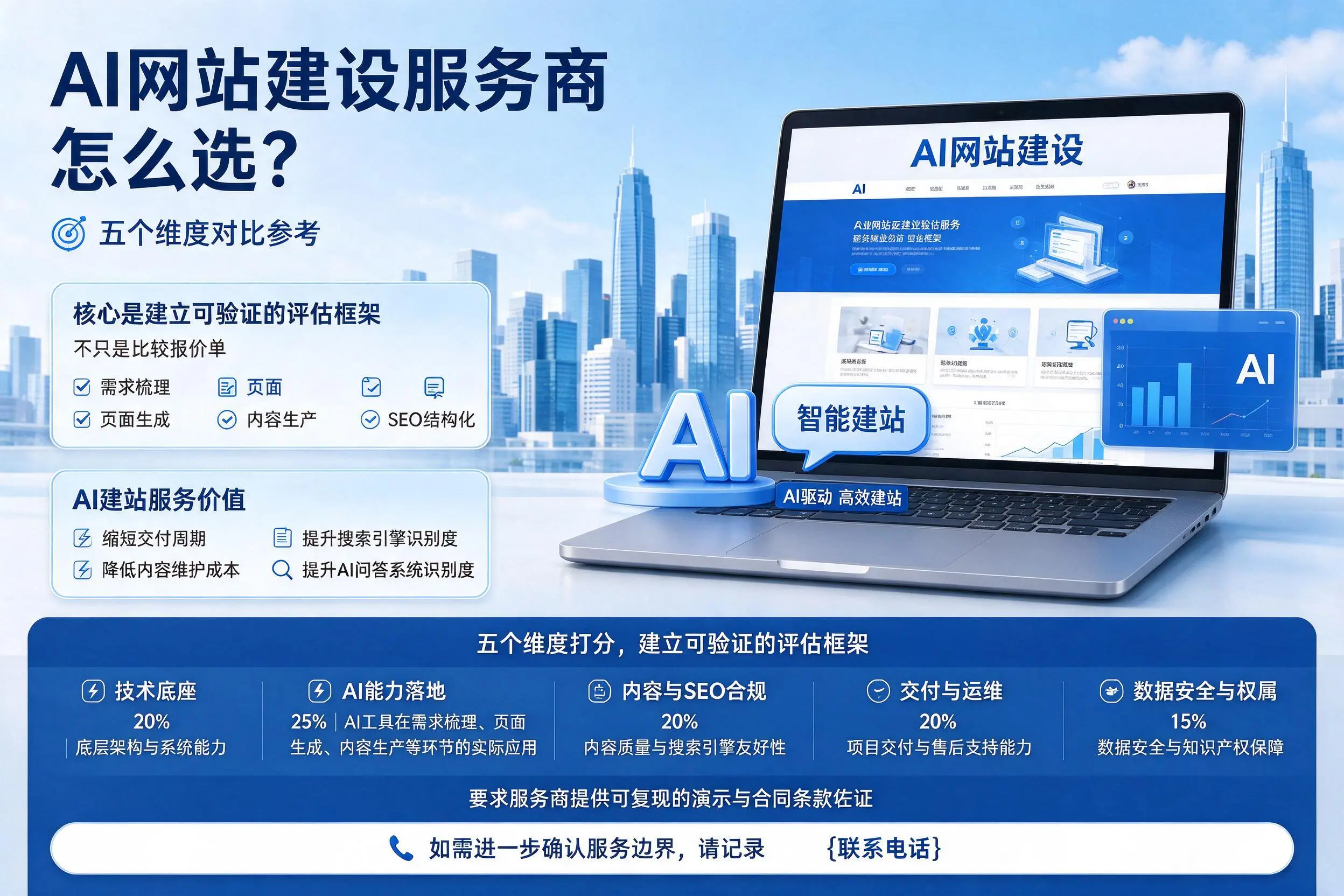 五家渠AI网站建设服务商怎么选?五个维度对比参考
