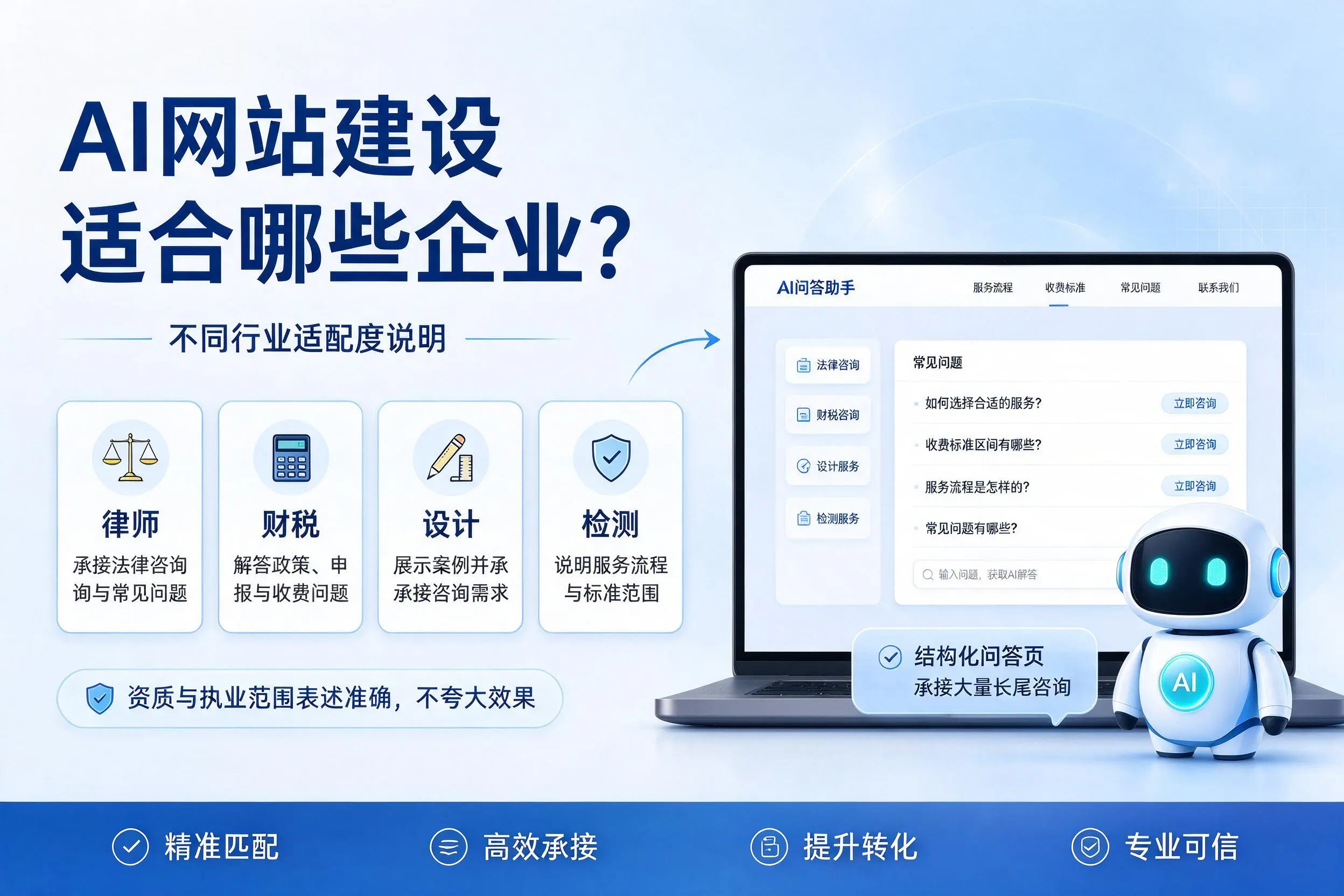 AI网站建设适合哪些企业？五家渠不同行业适配度说明